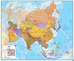 Planisfero 090-Asia carta murale politica cm 120x100